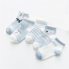 Load image into Gallery viewer, 5 Pairs Infant Mesh Thin Cotton Socks For Newborn Baby Girls And Boy Clothes Accessories