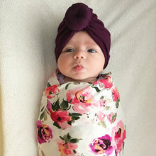 Load image into Gallery viewer, Newborn Toddler Baby Girl Turban Cotton Beanie Hat Warm Soft Cap Solid Knot Soft Wrap In Modern Style