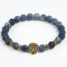 Load image into Gallery viewer, Modern Leopard Tiger Eye Lion Head Elegant Bracelet Owl Buddha Bead Luxury Bracelets Bangles Skull Charm Natural Stone Bracelet Yoga Jewelry For Men And Women