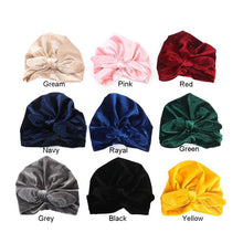将图片加载到图库查看器,New Modern Baby Hat for Girls Autumn Winter Baby Cap Turban Great for Photography Props Elastic Infant Design