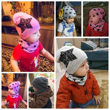 将图片加载到图库查看器,Modern Baby Boys & Girls Hat Scarf Set Beanie Boys Caps with Scarf for Kids In elegant Modern Design