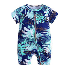 Load image into Gallery viewer, Summer Newborn Fashion Boy and Girls Printed Flower Short-sleeved Romper / jumpsuit For Kids