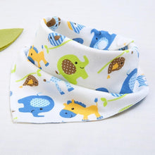 将图片加载到图库查看器,Cute Breathable Bibs Baby Feeding Cartoon Printing Super Absorbent Triangle Scarf Bib Cotton For Newborn Infant Girls And Boys