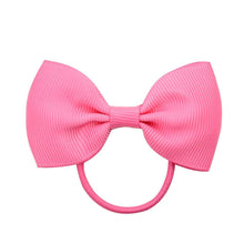 Load image into Gallery viewer, Luxury Handamde Small Baby Elastic Rubber band Head rope Mini Solid Ribbon Bow Tie For Girls Hair Accessories