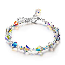 Load image into Gallery viewer, Fashion Summer Square Crystals Link Chain Stretch Charm Bracelets For Women Adjustable Party Jewelry Style