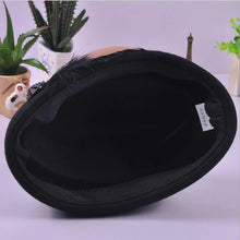 将图片加载到图库查看器,Australian Hats Elegant Wool Feather Bow Airline Stewardess White Women's Fedora Caps Formal Lady Hat Royal Style DomeChapeu
