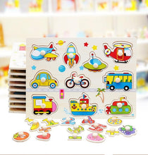 将图片加载到图库查看器,Kid Early Educational Table With Shapes of Vegetables and Animals Baby Hand Grasp Wooden Puzzle Toy Alphabet And Digit Learning Education Child Wood Toy