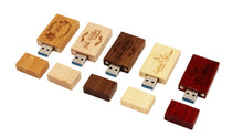 Load image into Gallery viewer, JASTER Wooden Block USB 3.0 Flash Drive Red Wood Pendrive 4GB 8GB 16GB 32GB 64GB 128GB Memory Stick U Disk Gift