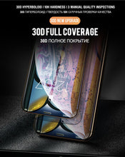 Load image into Gallery viewer, 30D Full Cover Protective Glass On For iPhone 11 12 13 14Pro MAX Screen Protector For iPhone11 12 X XR XS MAX 7 8 Tempered Glass 9H Full Coverage Screen Tempered Glass Protector Guard for iPhone