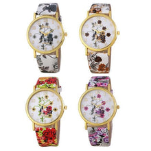 Load image into Gallery viewer, PU Leather Watch Women Quartz Watches For Womens Sports Clock Ladies Quartz Watch For Girls and Women