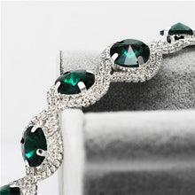 将图片加载到图库查看器,Modern NEW Trend Luxury Woman Elegant Wedding Bridal Jewelry Sets For Women Rhinestone Austrian Crystal Jewelry Set Bracelet Earrings Set