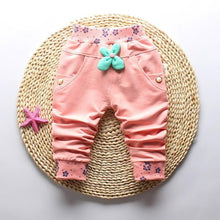 将图片加载到图库查看器,New Spring 100% cotton High-quality Cute Butterfly Embroidery Pattern Baby Girls Pants For 0-3 year Baby Girl