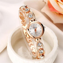 Load image into Gallery viewer, Ladies Elegant Wrist Watches For Women In Bracelet Rhinestones Analog Style Quartz Watch Women's Crystal Small Dial Watch For Women and Girls