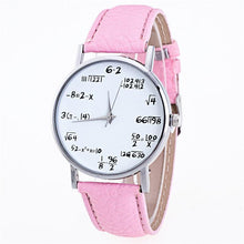 将图片加载到图库查看器,Ladies Watch Fashion Math Function Pattern Leather Band Alloy Analog Quartz Vogue Watches Wrist Watches For Women Ladies and Girls