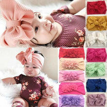 将图片加载到图库查看器,Bog Bow Infant Headband Newborn Toddler Baby Girl Boy Headwear Solid Bowknot Soft Turban Knot Hairband For Girls