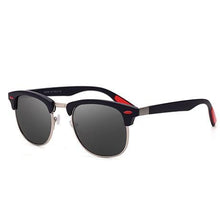 将图片加载到图库查看器,Popular Retro New Polarized Men's Sunglasses UV400 Square Half Metal Frame Ladies Sunglasses Brand Design Glasses Driving Sunglasses
