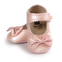 将图片加载到图库查看器,Red Princess Baby Girl Shoes Newborns Butterfly-knot PU Leather Shoes Infants Crib Soft Fashion Footwear Shoes