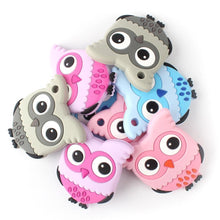 将图片加载到图库查看器,Owl Silicone Teethers Food Grade For Baby Teething Silicone Beads Teething Toddler Toys For Kids