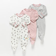 将图片加载到图库查看器,3pcs Set Baby Romper Newborn Sleep suit Flower Baby Rompers Infant Baby Clothes Long Sleeve Newborn Jumpsuits Pajamas for Kids