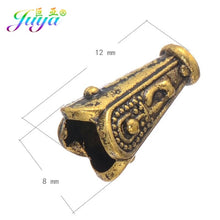 Load image into Gallery viewer, Juya 30pcs/Lot Wholesale DIY Women's Jewelry Findings Antique Gold/Silver Color Bead Caps For Tassels Earrings Jewelry Making