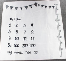 Load image into Gallery viewer, Cartoon Pattern Baby Photo Props Background Blankets Play Mats Backdrop Cloth Calendar Photo Accessories Blanket For Baby