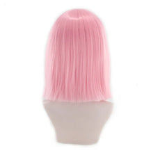 Load image into Gallery viewer, Synthetic Hair Short Wig With Bangs Cosplay Wigs For Women Straight Bob Wig Korean Pink Red Brown Blue Green White Purple Grey