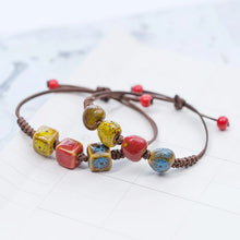 Load image into Gallery viewer, Love stone women's ceramic bracelet Female hand-woven couple small wholesale jewelry #5347