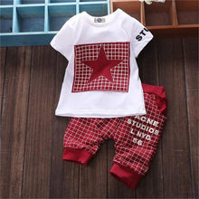 将图片加载到图库查看器,Baby Boy Clothes Winter Kids Clothes Sets T-shirt Pants Suit Star Printed Clothes Newborn For Boys