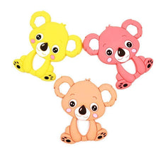 将图片加载到图库查看器,1pc Unique Baby Koala Silicone Teether Teething Chew Toy Nursing Tool Pendant Food Grade Silicone