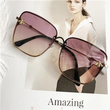 将图片加载到图库查看器,Popular brand Oversize Square Sunglasses For Women and Ladies Luxury Driving Superstar Designer Sunglasses With Shades and Gradient Glasses With UV400 Protection