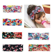 将图片加载到图库查看器,Baby Girl Headband Infant Hair Bow Accessories Cloth Band Bow For Newborn Hairband Print for Toddlers