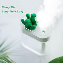 Load image into Gallery viewer, 160ML Ultrasonic Air Humidifier Clear Cactus Color Light USB Essential Oil Diffuser Car Purifier Aroma Mist Maker