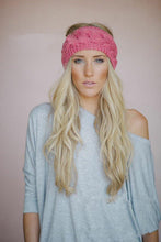 Load image into Gallery viewer, HandmadeKnit Wool Hairband for Mother & Daughter Headband Knit Flower Hairband Ear Warmer Headwrap
