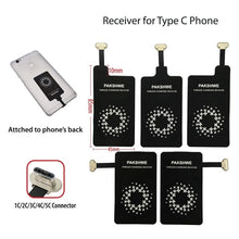 Load image into Gallery viewer, Android Qi Receiver Wireless Charger Adapter TI Solution Fast Charging for Huawei P9 All Micro-USB Type-C Phones