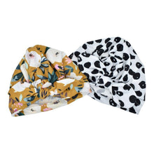 Load image into Gallery viewer, Cute Print baby Turban Caps For Infant Newborn Kids Stylish Cotton Flower Printed Cap for Toddlers In Elegant Modern Design