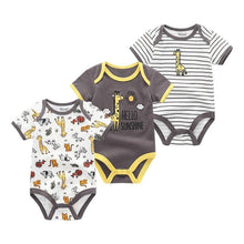 将图片加载到图库查看器,Modern 3PCS Baby Girl And Boy Newborn Boy Short Sleeve Baby Romper Jumpsuit Set For Boys and Girls