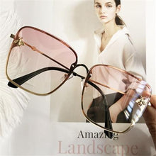 将图片加载到图库查看器,Popular brand Oversize Square Sunglasses For Women and Ladies Luxury Driving Superstar Designer Sunglasses With Shades and Gradient Glasses With UV400 Protection