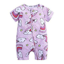 Load image into Gallery viewer, Summer Newborn Fashion Boy and Girls Printed Flower Short-sleeved Romper / jumpsuit For Kids