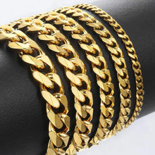 Load image into Gallery viewer, Luxury Popular Trend New Bracelet for Men and Women Curb Cuban Link Chain Stainless Steel Mens Womens Bracelets Chains Jewelry for Men Perfect Gift