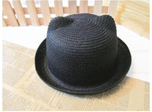 Load image into Gallery viewer, Elegant Summer Baby Hat Cap Children Breathable Straw Hat Kids For Boys and Girls Hats With cat ears