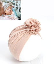 Load image into Gallery viewer, New Fashion Elegant Flower Baby Hat Newborn Elastic Baby Turban Hats for Girls In Modern Design