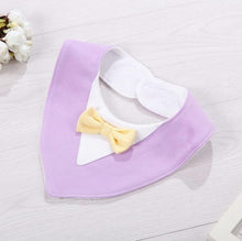 Load image into Gallery viewer, Infant Kids Bibs For Boy/Girls Newborn Feeding Waterproof Toddlers Soft Bow Burp Tie Scarf For Children