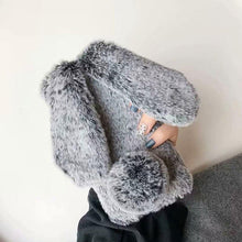Load image into Gallery viewer, Cute Stuffed Plush Fluffy Case For iPhone 13 12 11 Pro XS Max X XR 12Mini Rabbit Ears Furry fluffy Fur Plush Warm Cover for iPhone 6 6S 7 8 Plus Phone Case