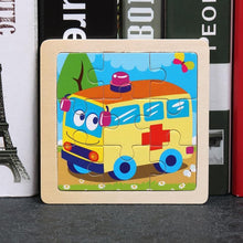 Load image into Gallery viewer, 10pcs Of Wood Puzzle Baby Young Children Early Lessons Learned Intelligence Cartoon Animal Puzzle Wooden Toys Education Puzzles
