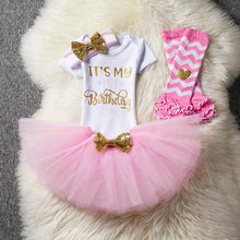 将图片加载到图库查看器,Baby First Birthday Outfits Tutu Tulle for 1 Year Party Fluffy Pink Communion Toddler Christening Gown Dresses For Girls
