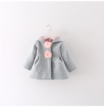 Load image into Gallery viewer, Newborn Girls Coat Autumn Spring Jacket Rabbit long Ear Hoodies Cotton Outerwear Children Clothes
