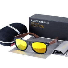 将图片加载到图库查看器,High Quality Bamboo Handmade Walnut Sunglasses For Men and Women with Anti-Reflect Mirror Sunglasses With UV400 Protection