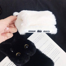Load image into Gallery viewer, 3D Cartoon Doll Protective Case Cute Girls Women Furry Plush Case For Iphone 13 12 11 Pro Xs Max X Xr Se Cases 3d Cartoon Cat Furry Fluffy Warm Case For Iphone 6 6s 7 8 Plus 12prophone Case