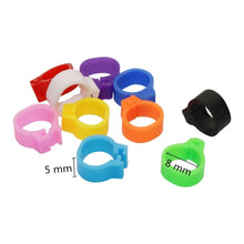 Load image into Gallery viewer, 100 Pcs Pigeons Rings 8mm Bayonet Identification Ring Opening Pigeon Ring Color Pigeon Foot Ring Pigeon Supplies Bird Appliances
