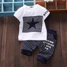 将图片加载到图库查看器,Baby Boy Clothes Winter Kids Clothes Sets T-shirt Pants Suit Star Printed Clothes Newborn For Boys